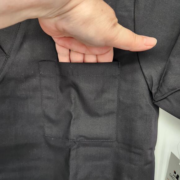 NWT Dagacci Black Medical Dental Short Sleeve Scrub Top Women's S - Picture 7 of 8